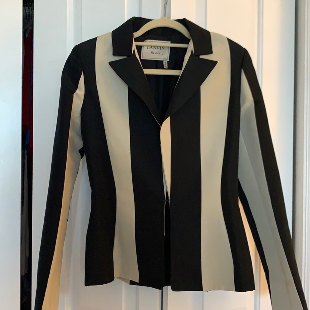 Lanvin jacket black and taupe French size 38